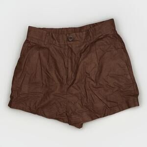Sky & Sparrow Shorts Womens Medium Brown Chino Pleated Front Preppy Casual